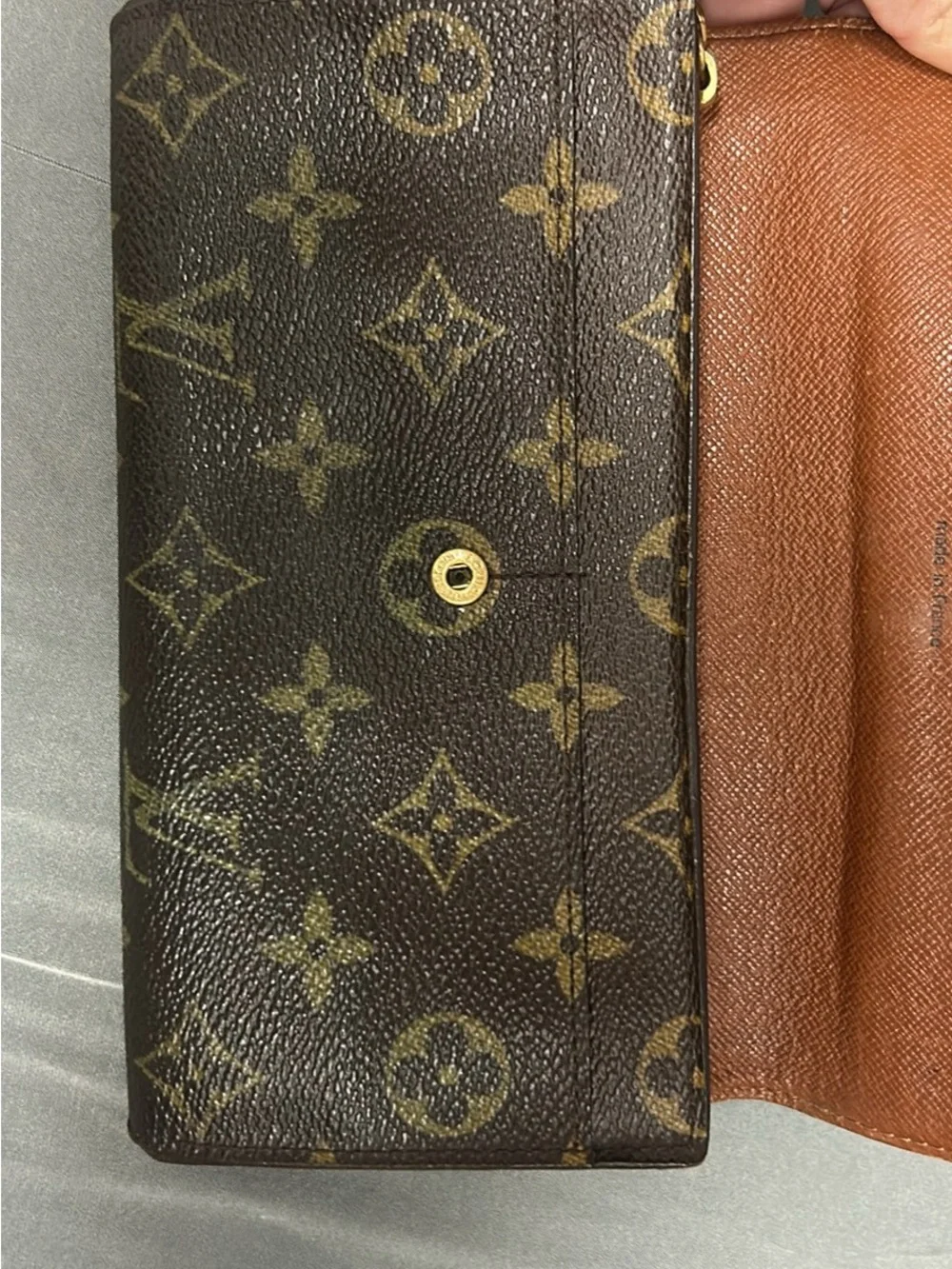 Louis Vuitton Monogram Snap Continental Wallet in Brown and Gold